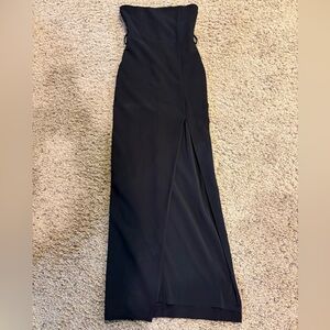 Nookie Black Long Strapless Dress